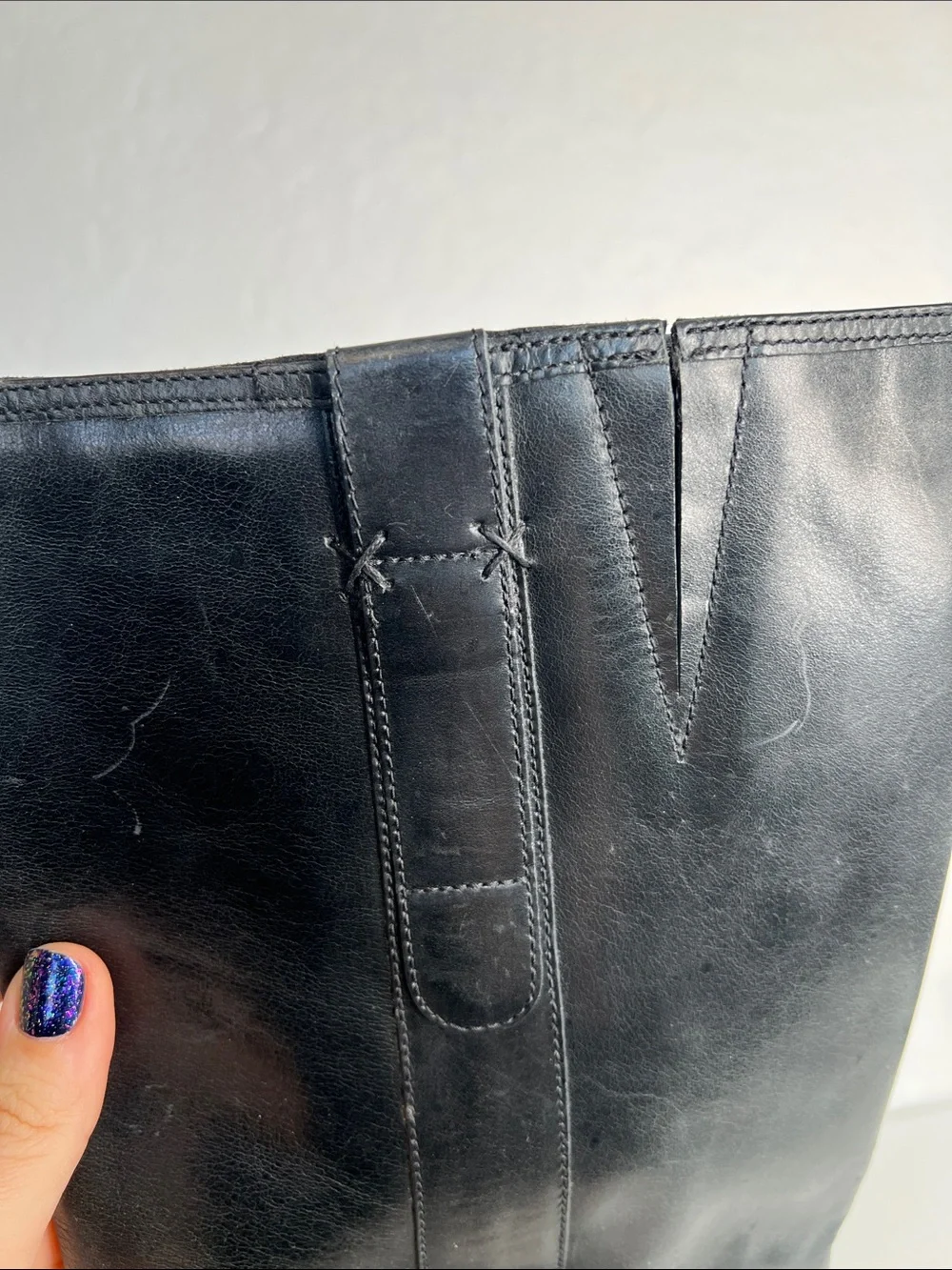 Free People Naomi Tall Leather Boots in Black Size 9